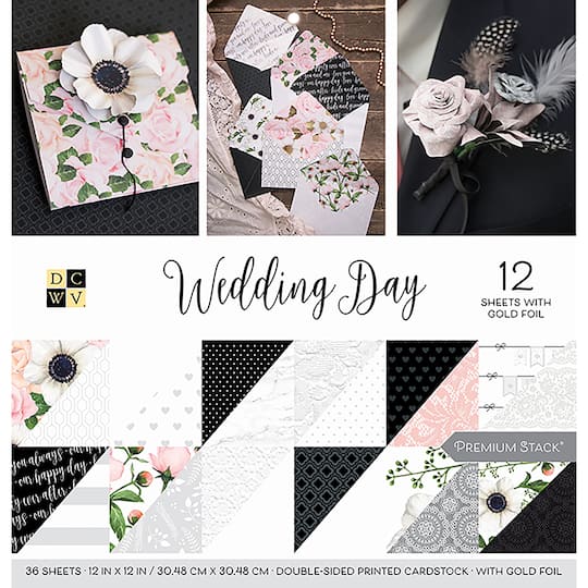 DCWV Wedding Day 12&#x22; x 12&#x22; Double-Sided Cardstock, 36 Sheets